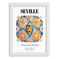 Seville, Spain – Travel Poster, placed in minimal white frame