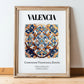Valencia, Spain – Cityscape Wall Art, in wooden frame leaning on the floor