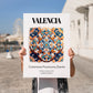 Valencia, Spain – Cityscape Wall Art, no-text version framed in wood