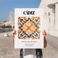 Cádiz, Spain – Travel Poster, no-text version framed in wood
