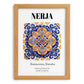 Nerja, Spain – Tourist Destination Poster, set in oak frame