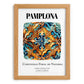 Pamplona, Spain – Away From Home Poster, set in oak frame
