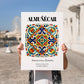 Almuñécar, Spain – Cityscape Wall Art, no-text version framed in wood