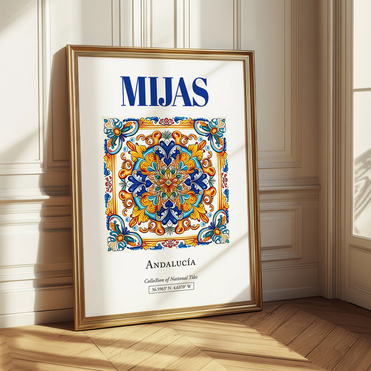 Mijas, Spain – Travel Poster, styled in a charming Paris street view