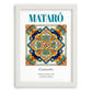 Mataró, Spain – Travel Wall Decor, placed in minimal white frame