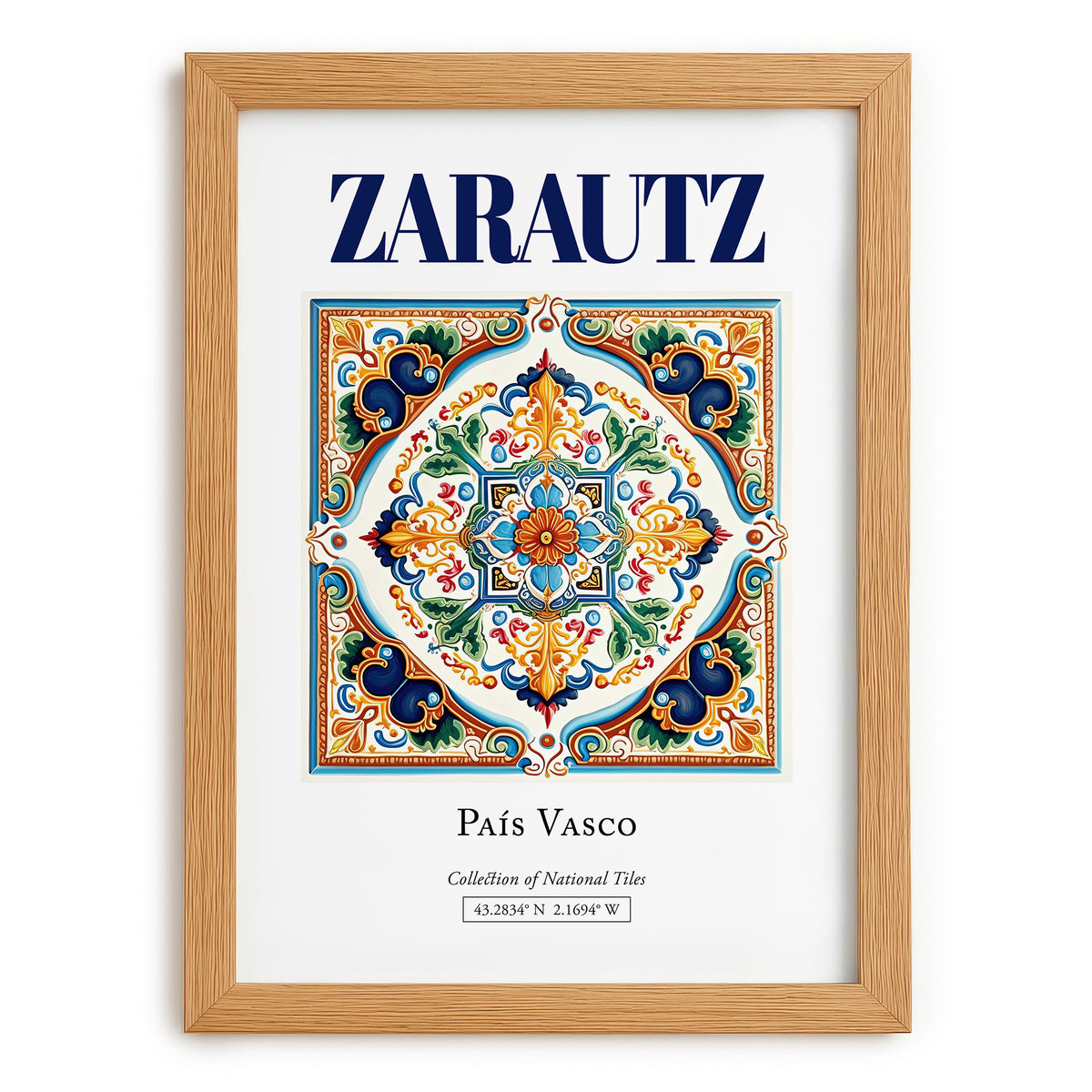 Zarautz, Spain – Dream Destination Decor, set in oak frame