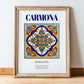 Carmona, Spain – Travel Print, in wooden frame leaning on the floor