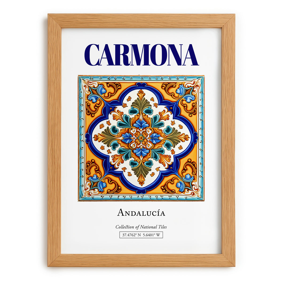 Carmona, Spain – Travel Print, set in oak frame