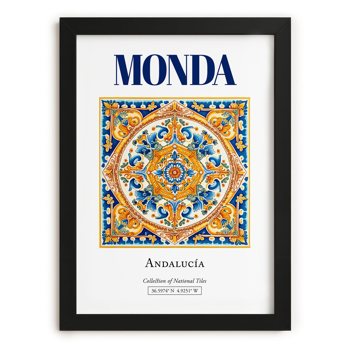 Monda, Spain – Travel Wall Decor, in sleek black frame