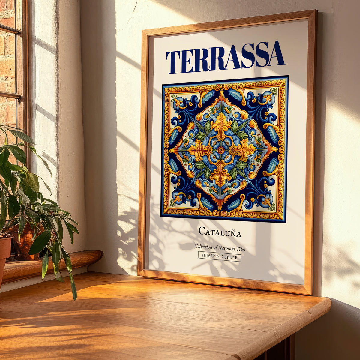 Terrassa, Spain – Wanderlust-Inspired Poster, clean layout with no caption