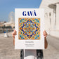 Gavà, Spain – Travel Print, no-text version framed in wood