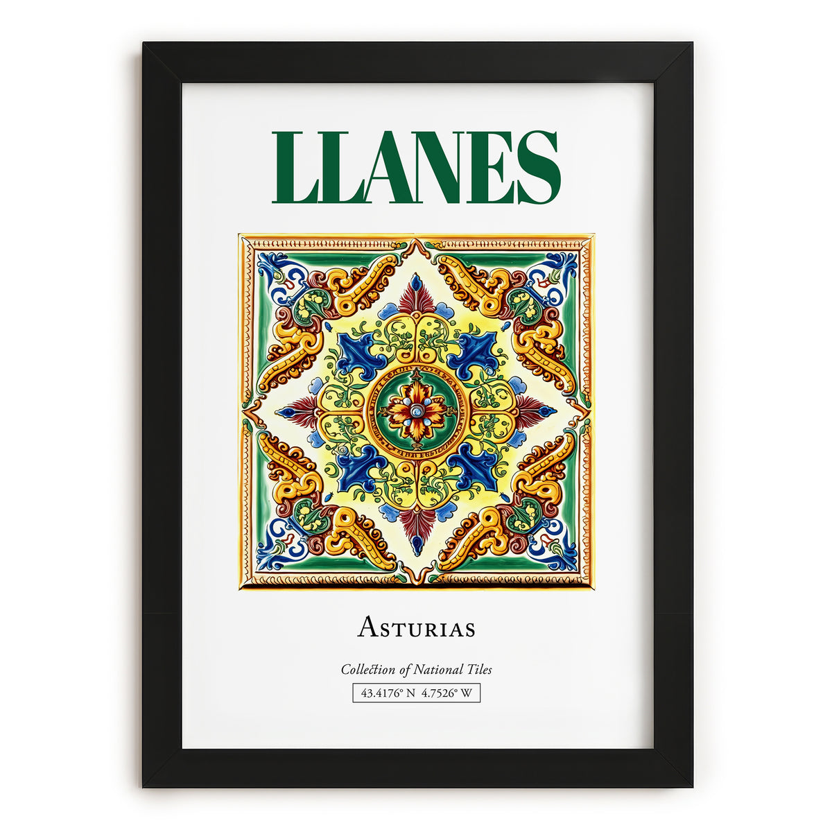 Llanes, Spain – Travel Wall Art, in sleek black frame