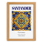 Santander, Spain – Minimalist Travel Print, set in oak frame