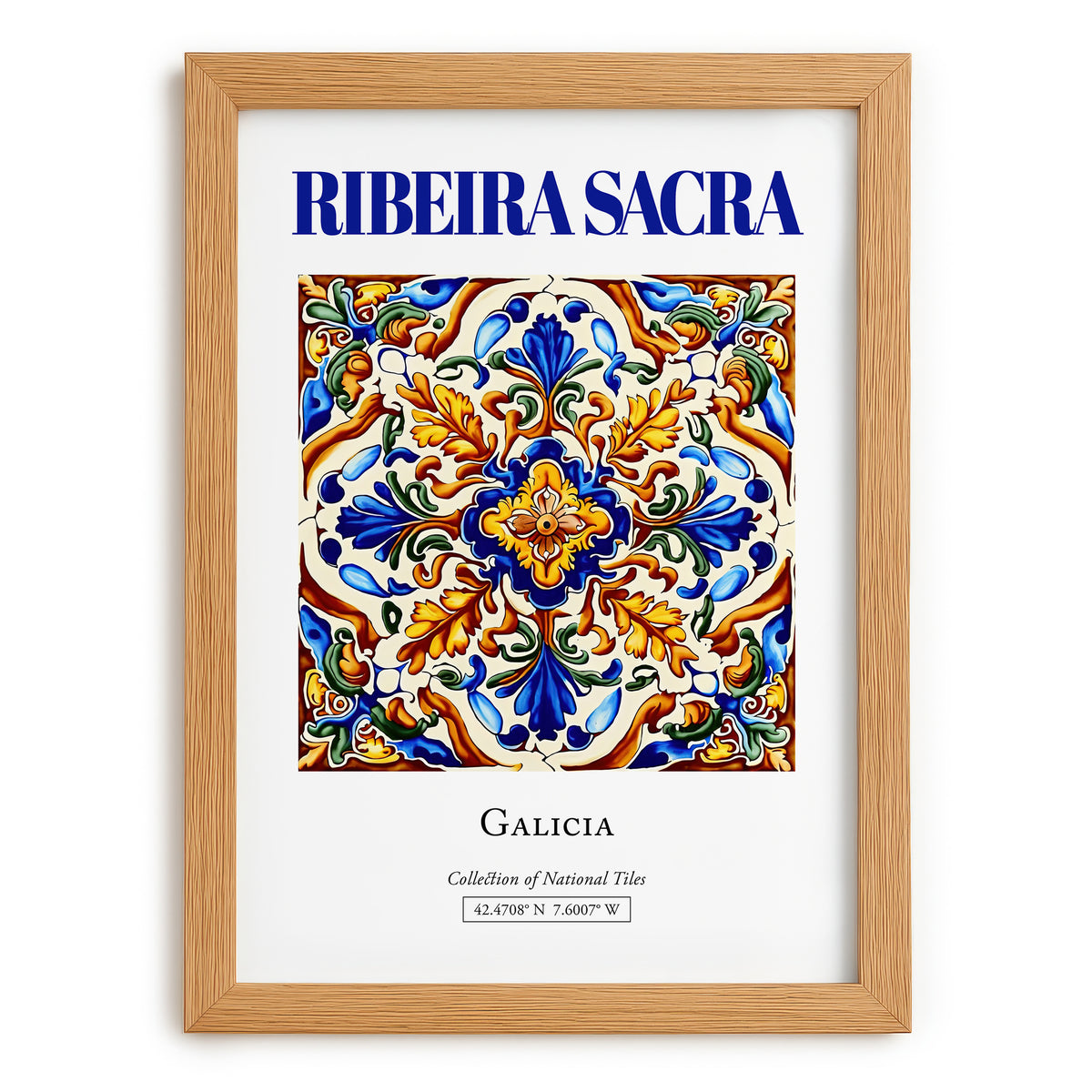 Ribeira Sacra, Spain – Travel Wall Art, set in oak frame