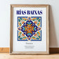 Rías Baixas, Spain – Travel Wall Decor, in wooden frame leaning on the floor