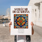 Sanlúcar de Guadiana, Spain – Travel Poster, no-text version framed in wood
