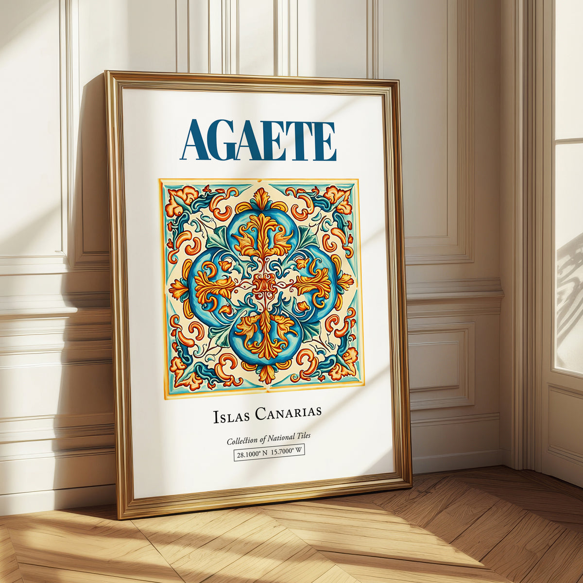 Agaete, Spain – Retro Travel Poster, styled in a charming Paris street view