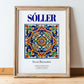 Sóller, Spain – Travel Print, in wooden frame leaning on the floor