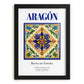 Aragón, Spain – Travel Print, in sleek black frame