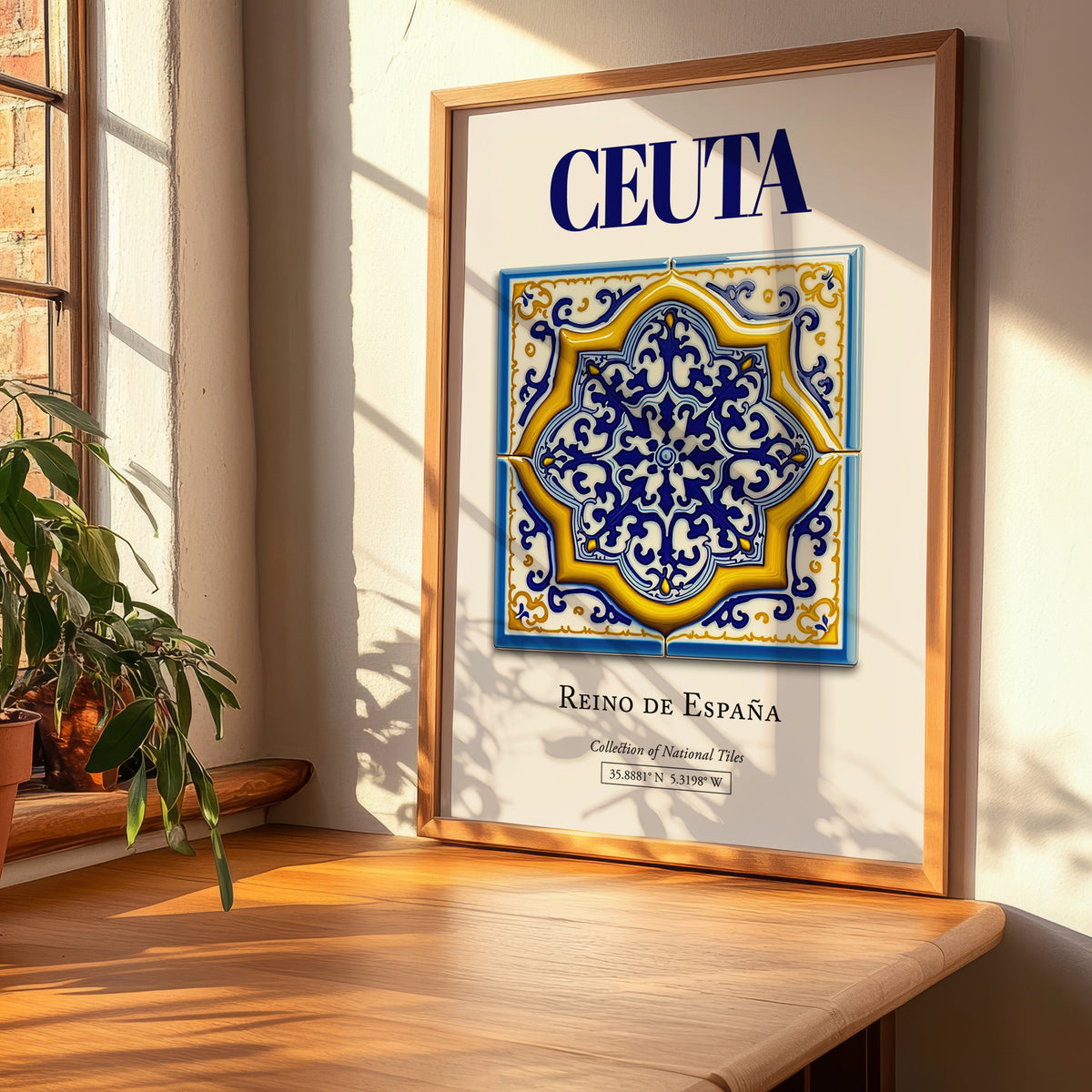 Ceuta, Spain – Cultural Heritage Wall Art, clean layout with no caption