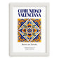 Comunidad Valenciana, Spain – Travel Poster, placed in minimal white frame