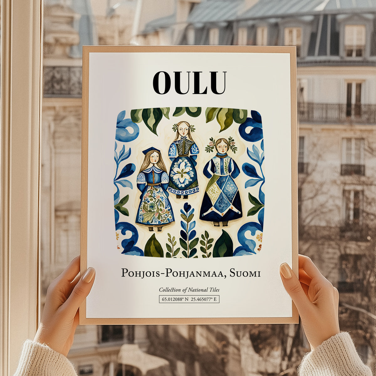 Oulu, Finland – Retro Travel Poster