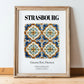 Strasbourg, France – Global Cities Wall Print, in wooden frame leaning on the floor