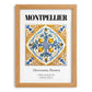 Montpellier, France – Architectural Travel Art, set in oak frame