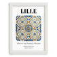Lille, France – Travel Print, placed in minimal white frame