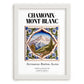 Chamonix-mont-blanc, France – Travel Wall Art, placed in minimal white frame
