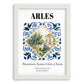 Arles, France – Travel Poster, placed in minimal white frame