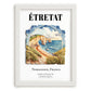 Étretat, France – Minimalist Travel Print, placed in minimal white frame
