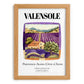 Valensole, France – Illustrated Travel Poster, set in oak frame