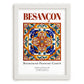 Besançon, France – World Heritage Travel Poster, placed in minimal white frame
