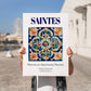 Saintes, France – Travel Poster, no-text version framed in wood