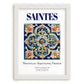 Saintes, France – Travel Poster, placed in minimal white frame