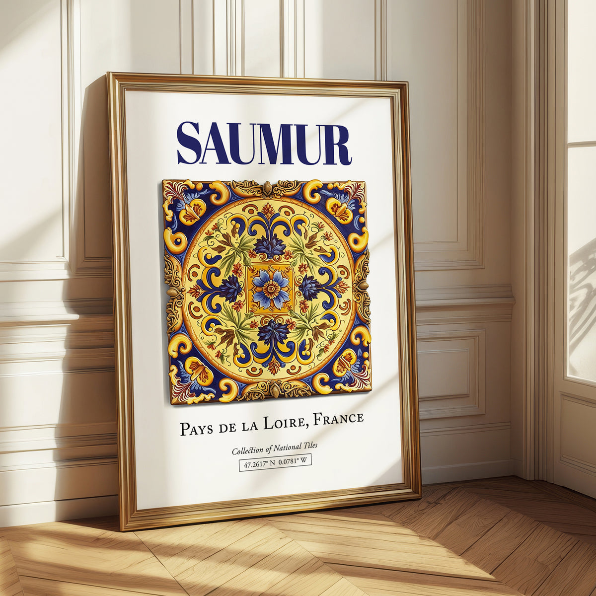 Saumur, France – Travel Wall Decor, styled in a charming Paris street view