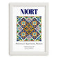 Niort, France – World Travel Art, placed in minimal white frame