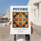 Pontoise, France – Retro Travel Poster, no-text version framed in wood