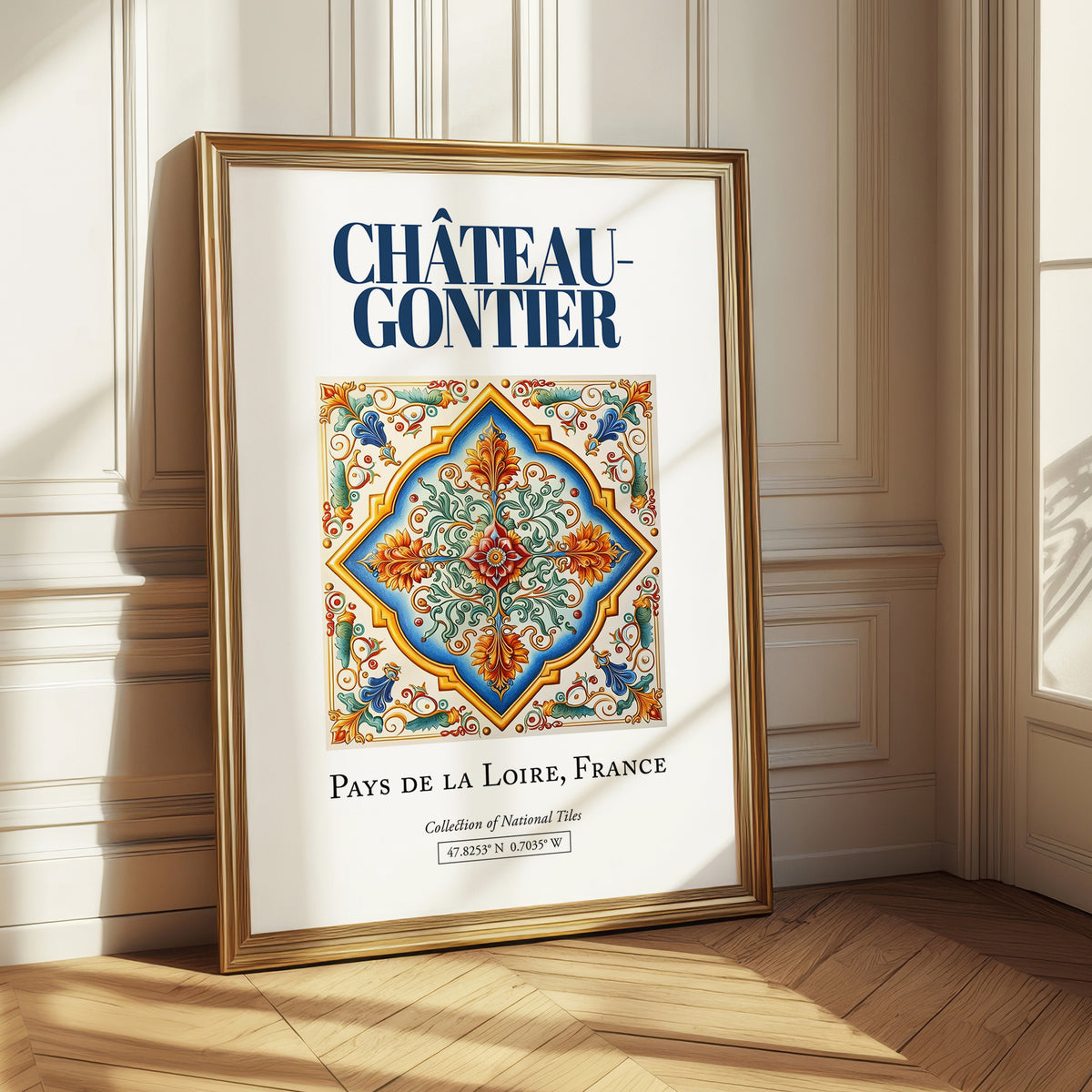 Château-Gontier, France – Travel Wall Decor, styled in a charming Paris street view