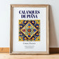 Calanques de Piana, France – Vintage Travel Poster, in wooden frame leaning on the floor