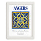 Angers, France – Cityscape Wall Art, placed in minimal white frame