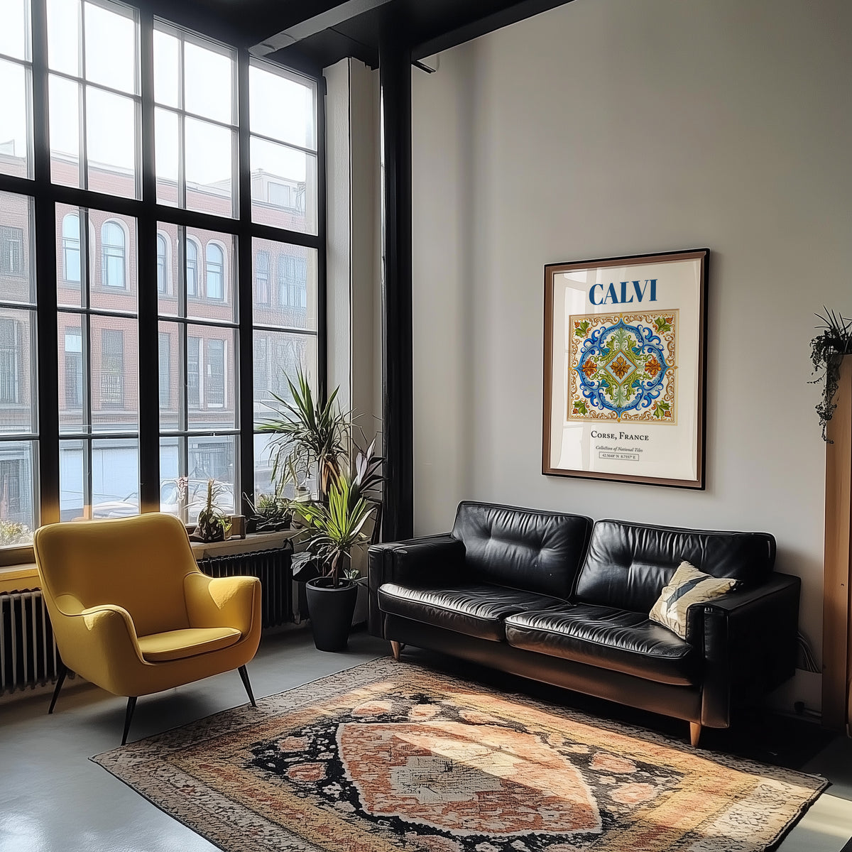 Calvi, France – Travel Poster, unframed on coastal sand