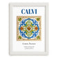 Calvi, France – Travel Poster, placed in minimal white frame