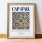 Cap-d'Ail, France – Cultural Heritage Wall Art, in wooden frame leaning on the floor