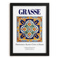 Grasse, France – Tourist Destination Poster, in sleek black frame