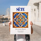 Sète, France – Travel Wall Art, no-text version framed in wood