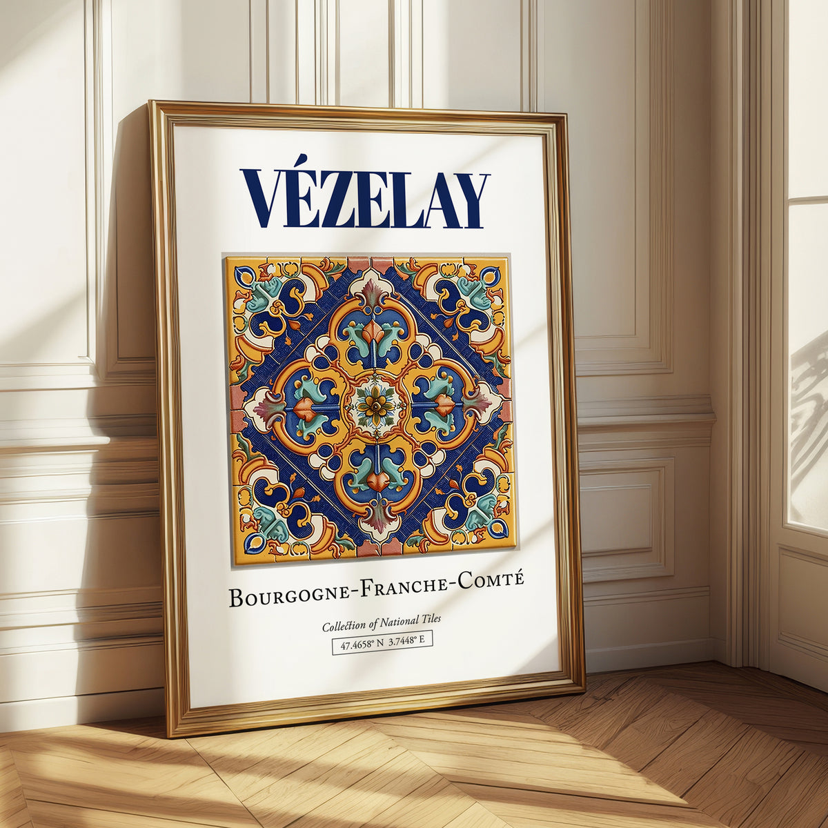 Vézelay, France – Travel Wall Art, styled in a charming Paris street view