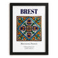 Brest, France – Travel Print, in sleek black frame