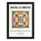 Bourg-en-Bresse, France – Travel Poster, in sleek black frame